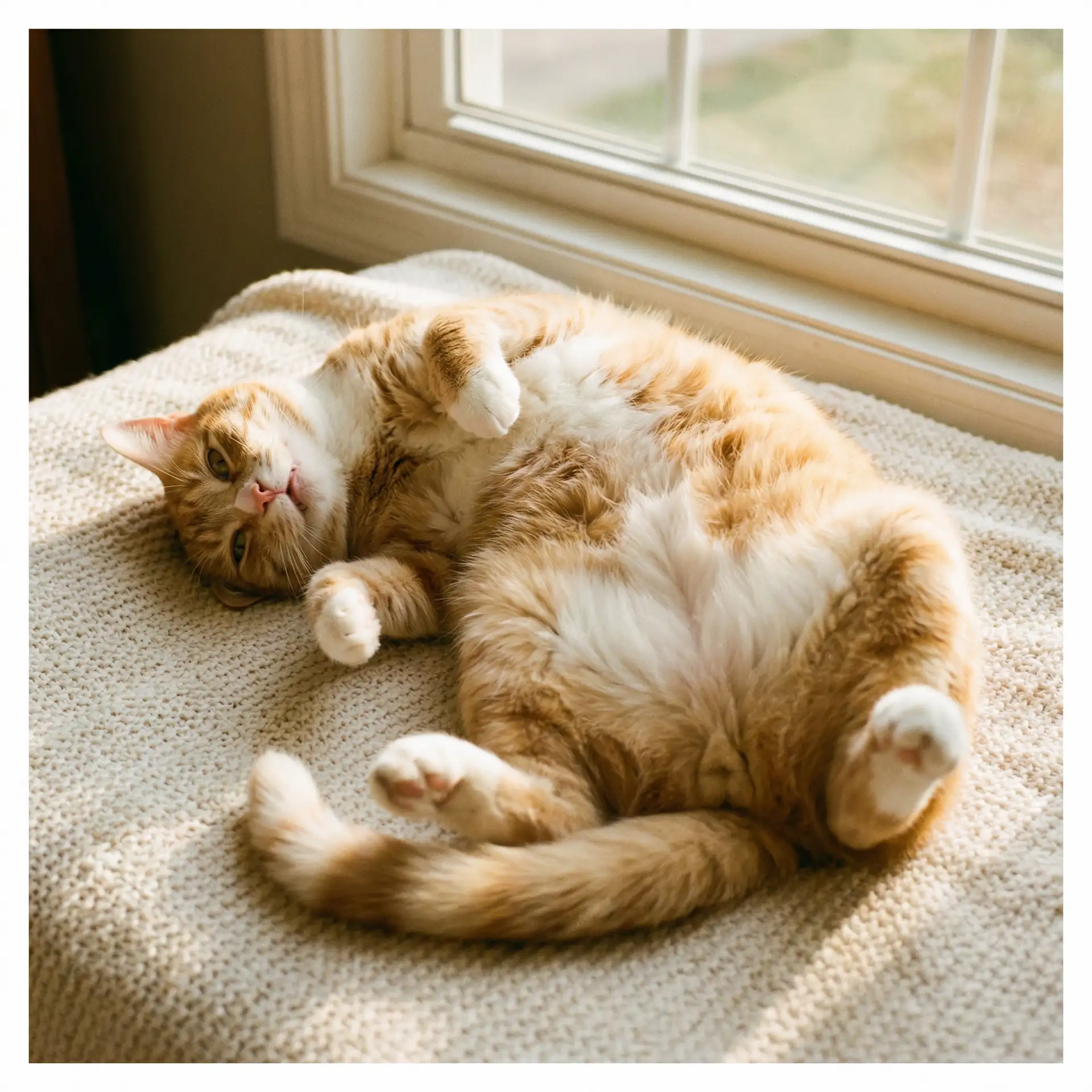猫咪仰躺露出肚皮 - 磁力搜素
